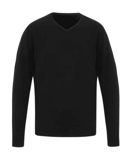Premier Essential Acrylic V Neck Sweater - BLK - XL